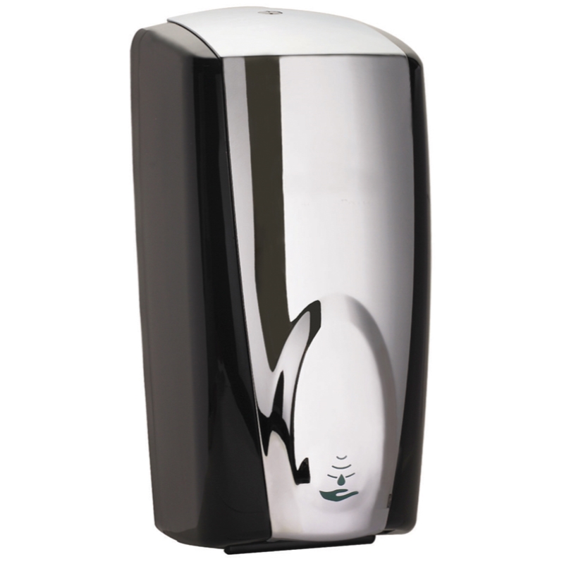 Auto Foam Soap Dispenser 1100ml, Chrome/Black Plastic
