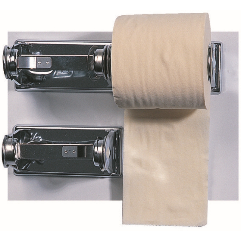 Double Chrome Finish Toilet Roll Holder