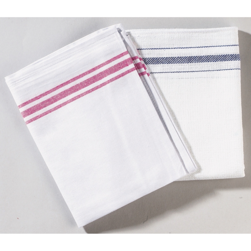 Cotton Tea Towels 48cm x 74cm, White Pk 10