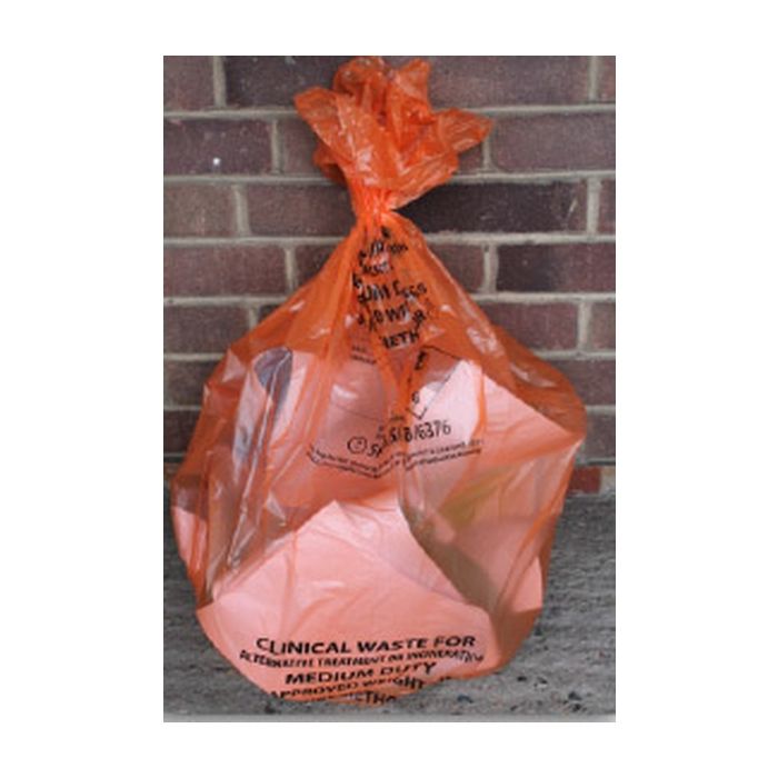 Clinical Orange Sacks 8x25 Medium Duty