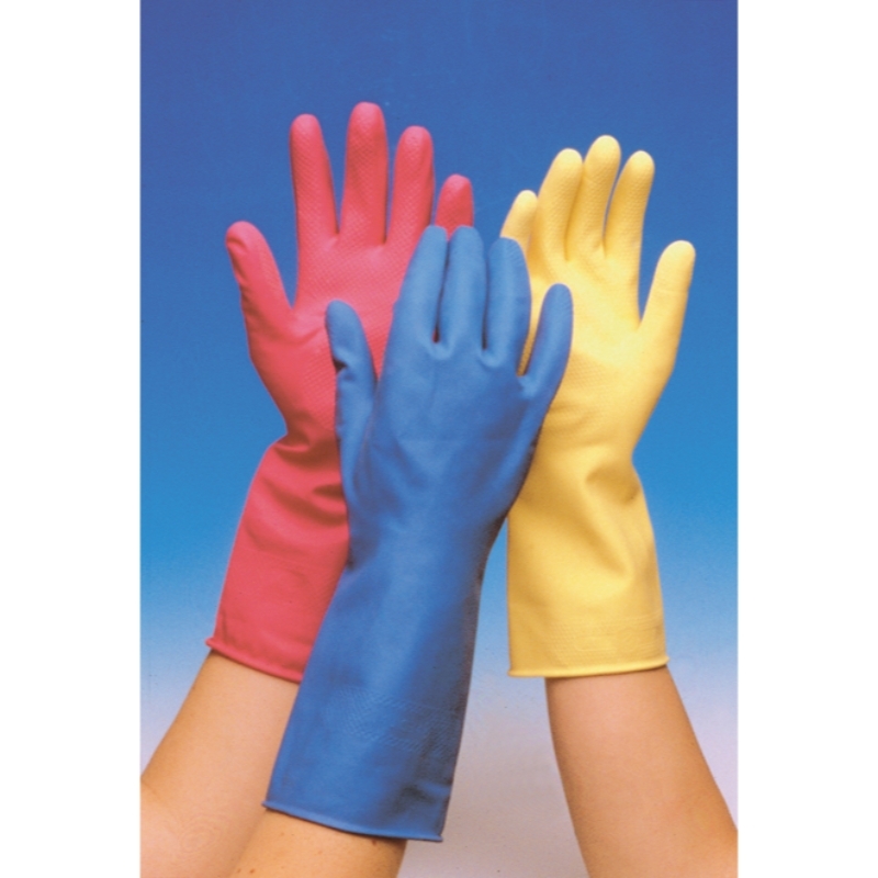 Rubber Gloves Pink Med 1 Pair