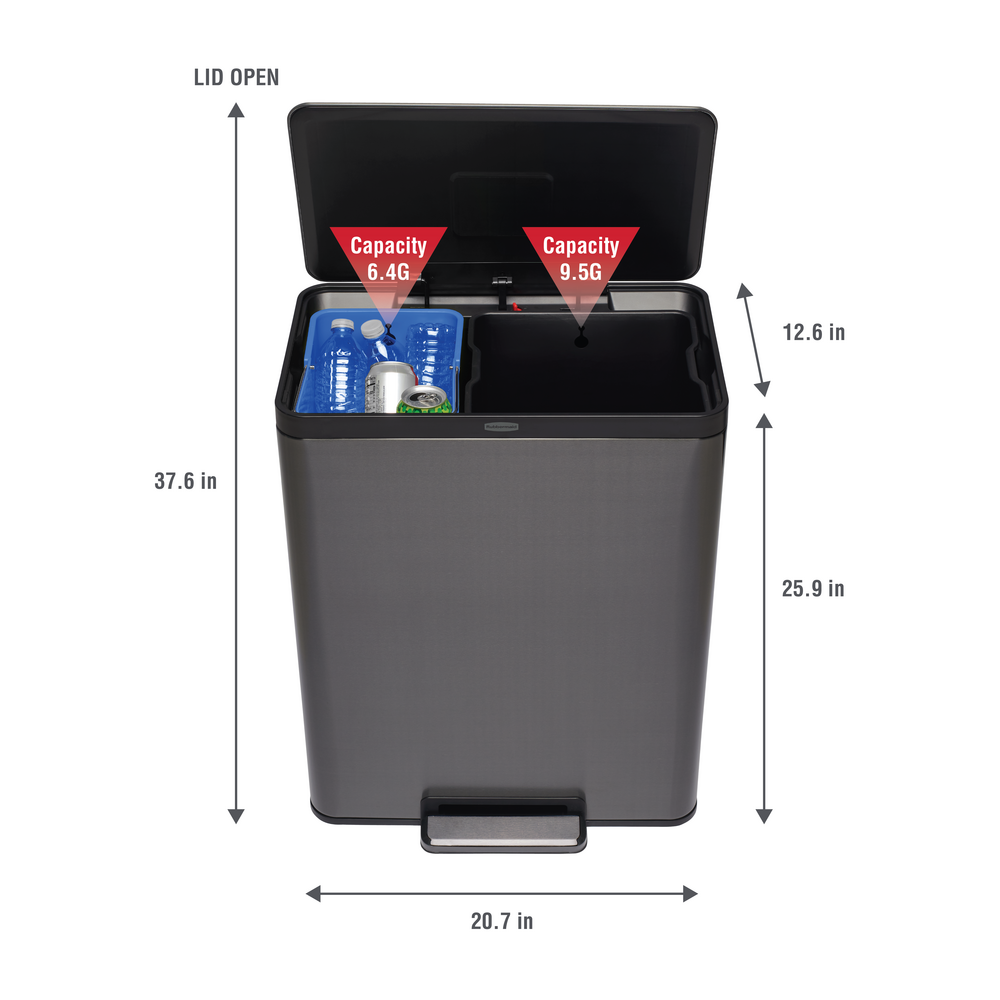 Stainless Steel Step On Elite Bin 60L