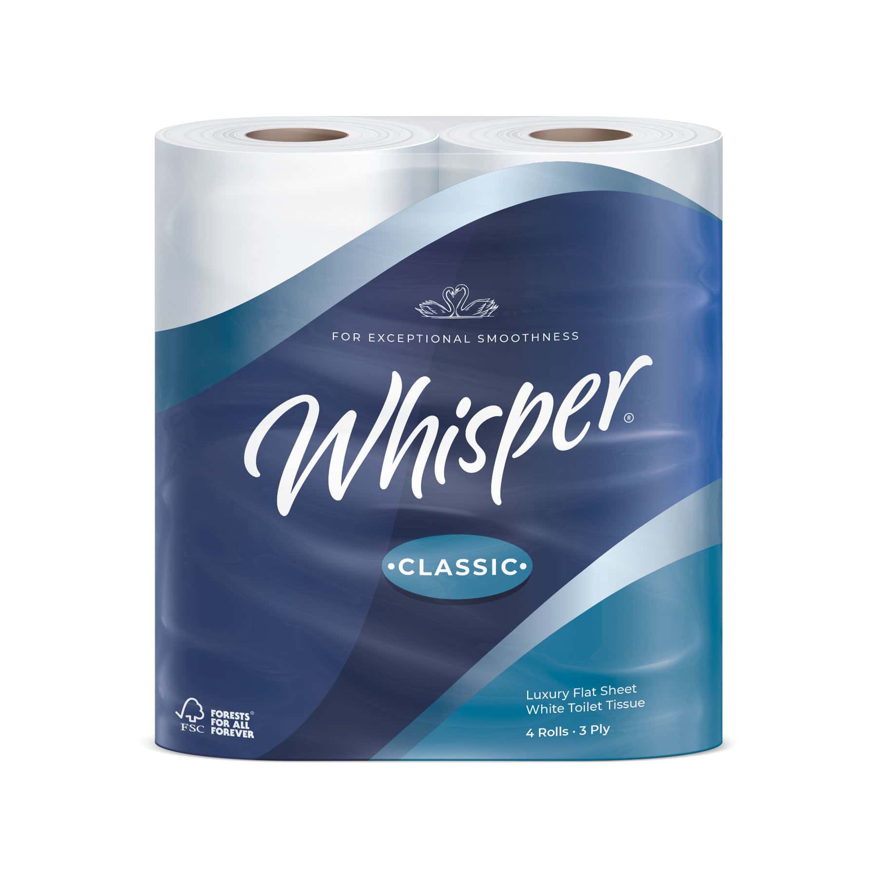 Whisper Classic Toilet Roll 40 rolls 3 ply