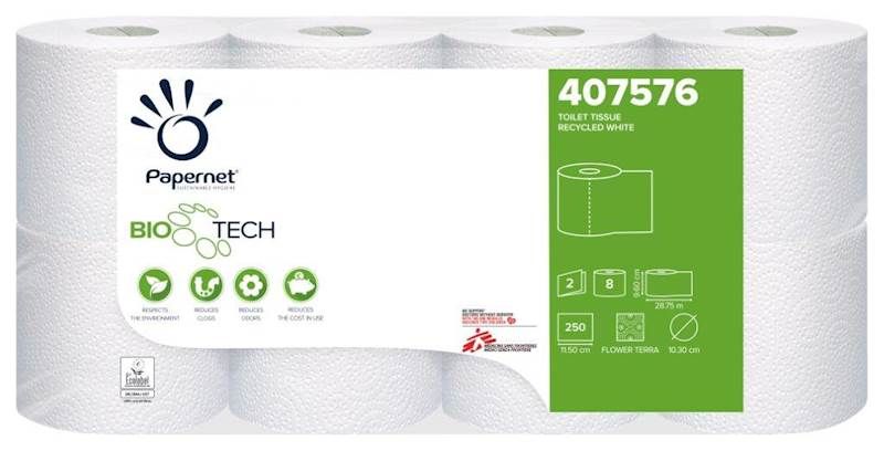 Recycled Bio Tech Superior Toilet Rolls, 250 sheets (x 64)