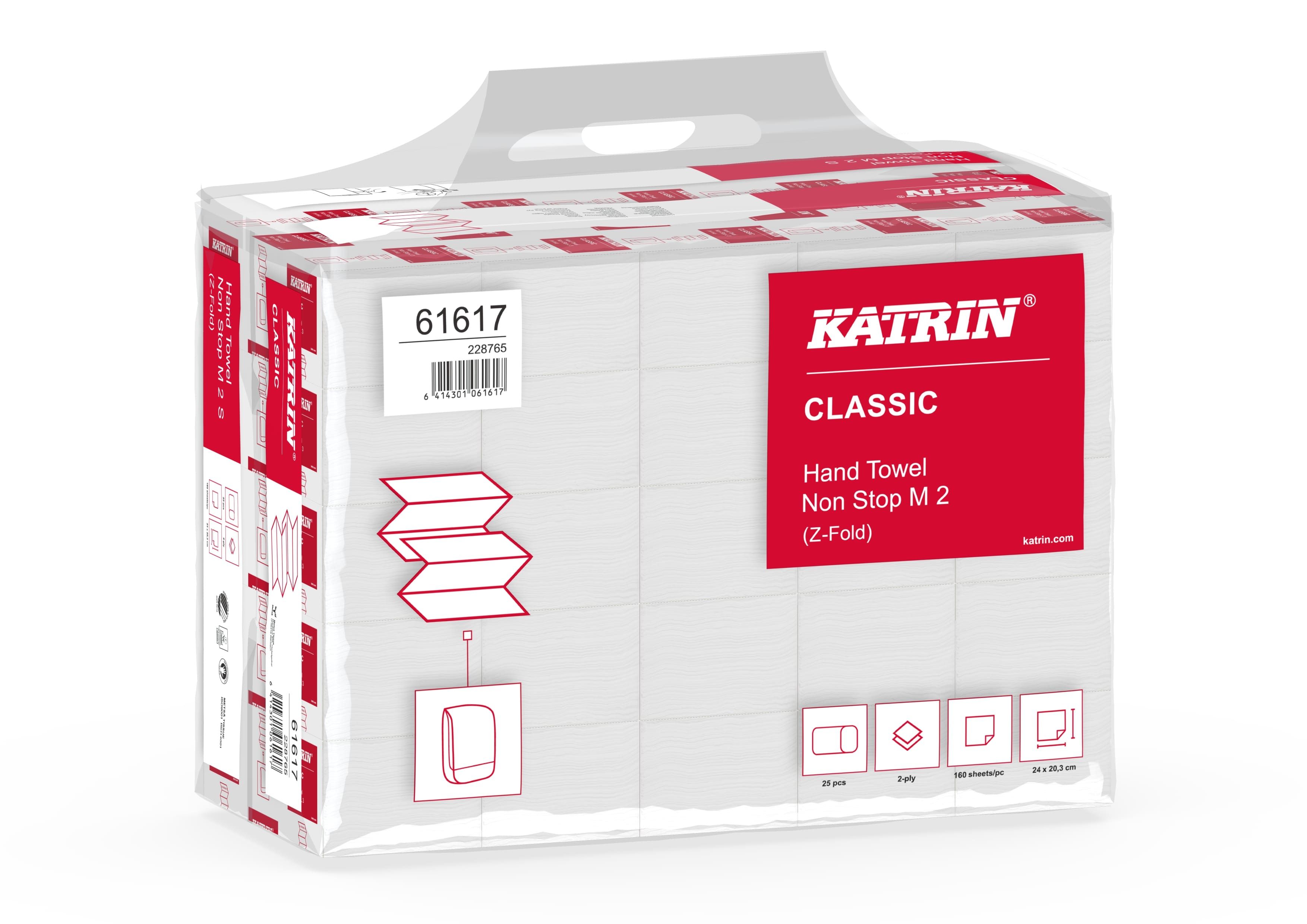 Case of 15 Katrin Plus Non Stop M2 2 Ply Luxury Hand Towel 