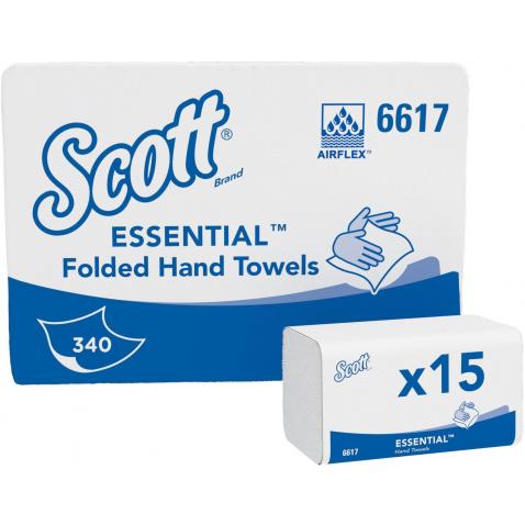 Scott Essential Interfolded Hand Towels, 1ply, 15x340