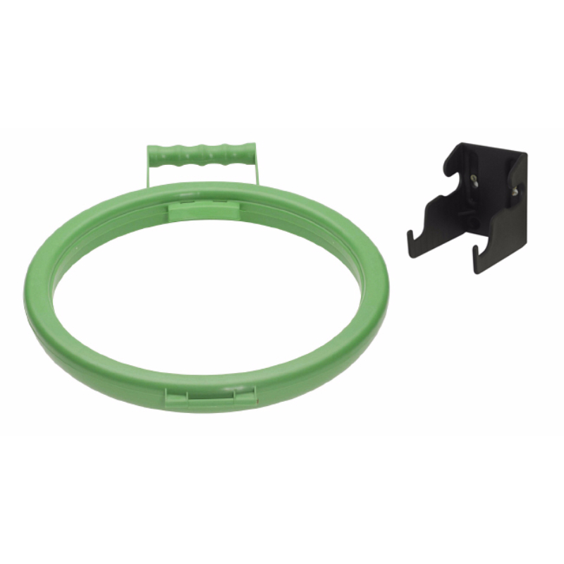 Waste Sack Carrier and Bracket Green