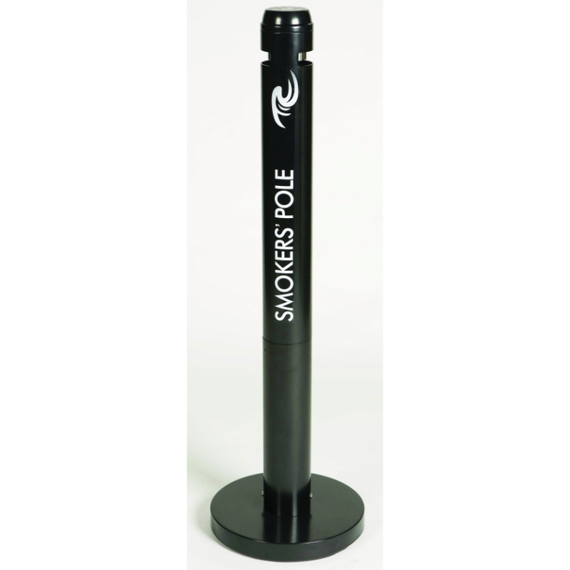 Smoking Ashtray Pole Bin (Black)