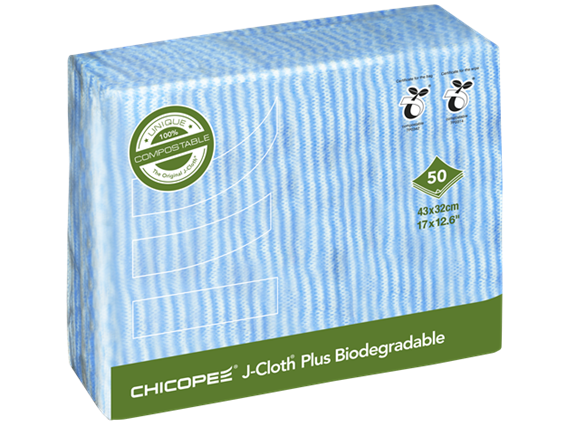 Chicopee J-Cloth Plus Blue Biodegradable 32x43cm x50#