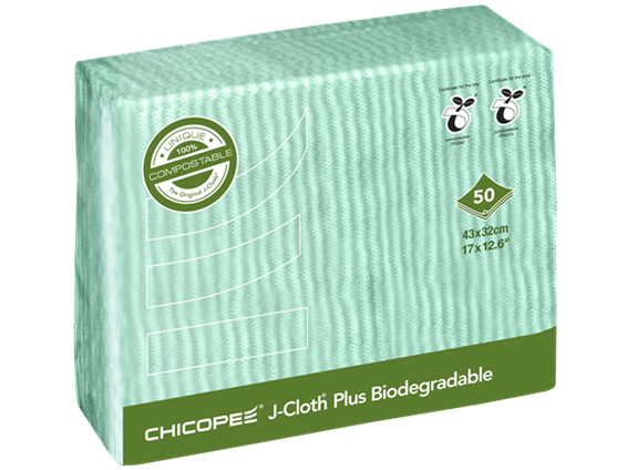 Chicopee J-Cloth Plus Green Biodegradable 43x32cm x50#
