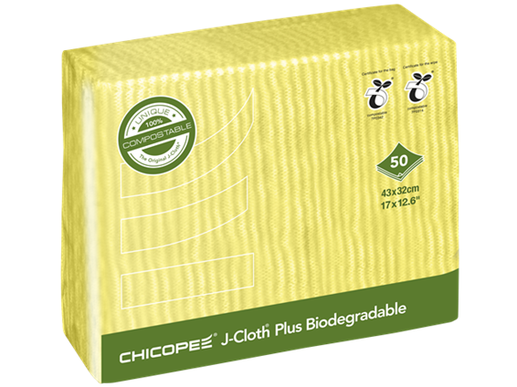 Chicopee J-Cloth Yellow Biodegradable 43x32cm x50#