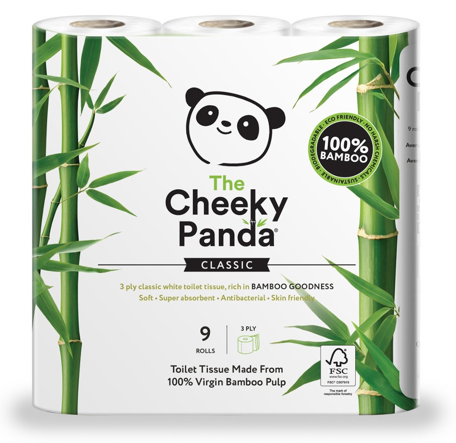 Cheeky Panda 3ply Toilet Rolls 100% Bamboo 45 rolls