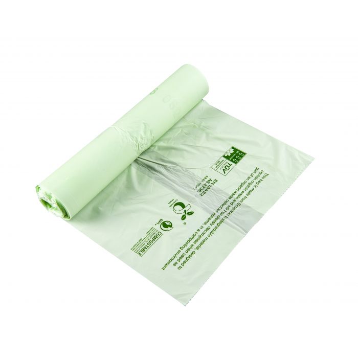 7l Compostable Food Waste Liner Green 40 x 52 bag (2080)