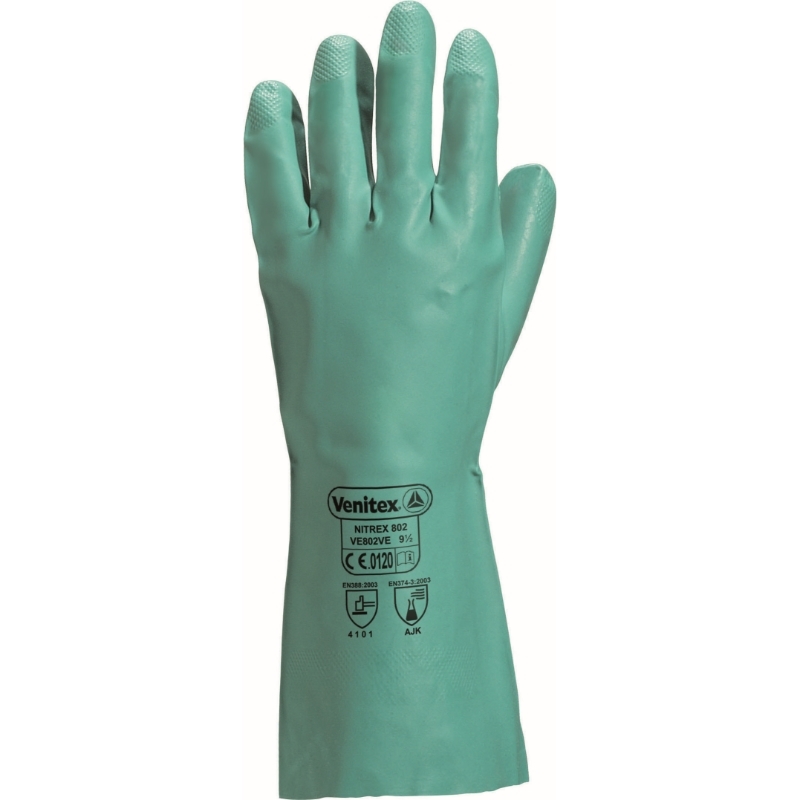 Green Nitrile Gauntlet Large#