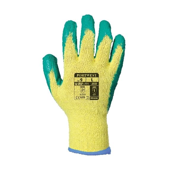 Grab'n'Grip Gloves Green Large Size 9