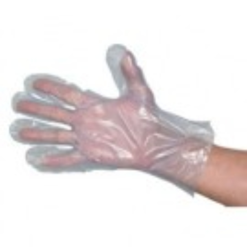 Polythene Gloves Smooth, Blue, Large