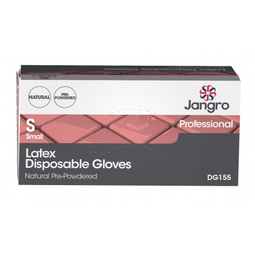 Latex Disposable Gloves, Pre-Powdered, Natural, Medium
