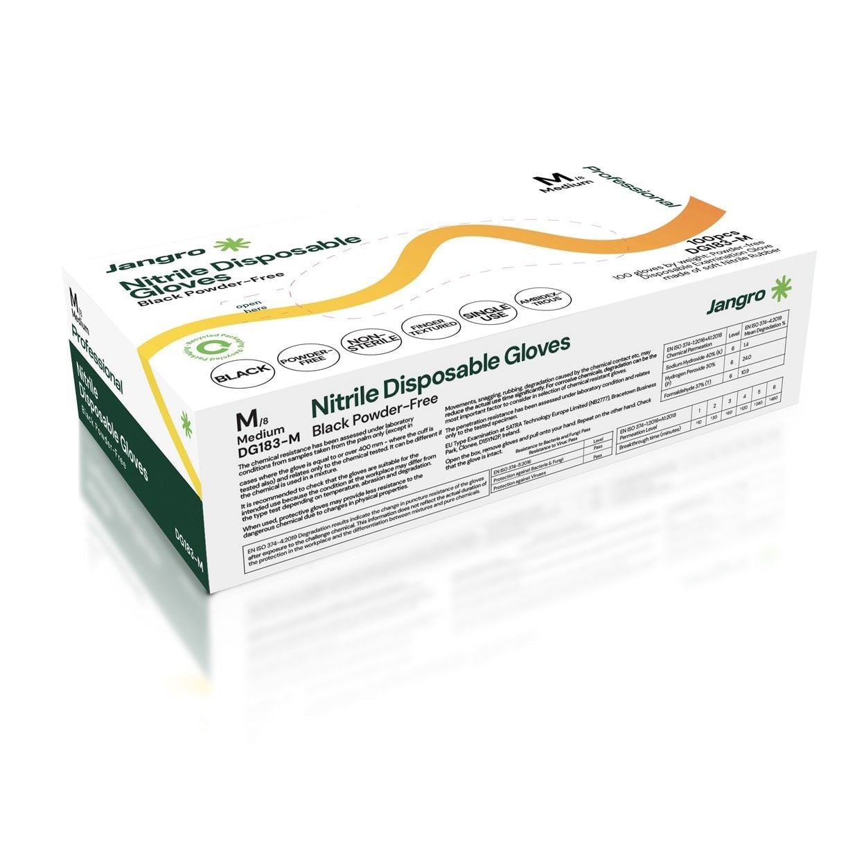 Black Nitrile Medium Gloves x 100