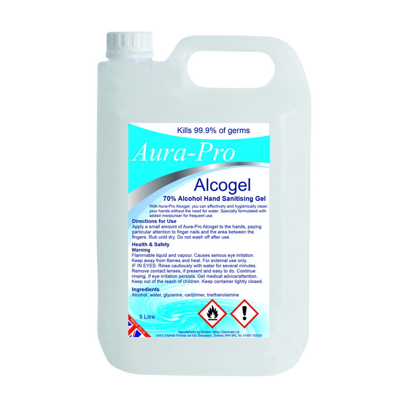 Aura-Pro Alcohol Hand Sanitising Gel 5L