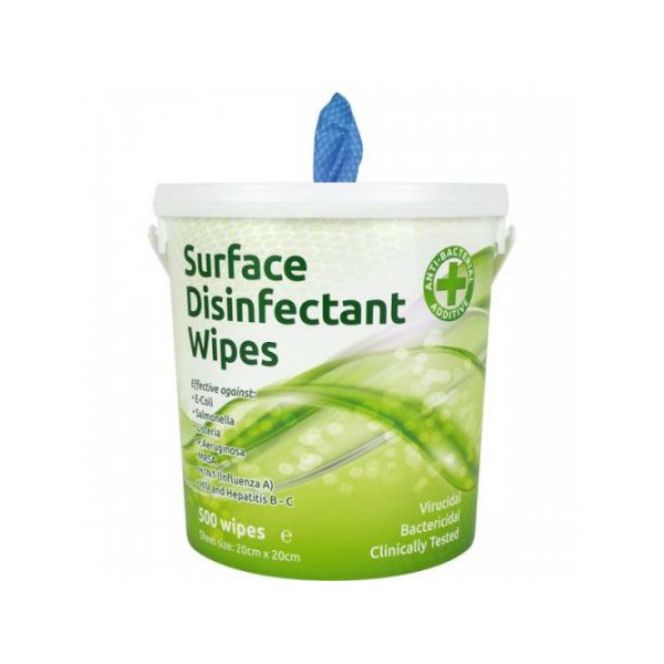 Surface Sanitiser Wipes Bucket of 1000 20 x 18cm