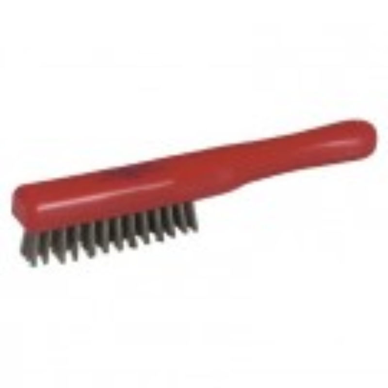 Stainless Steel Wire Hand Brush, Red