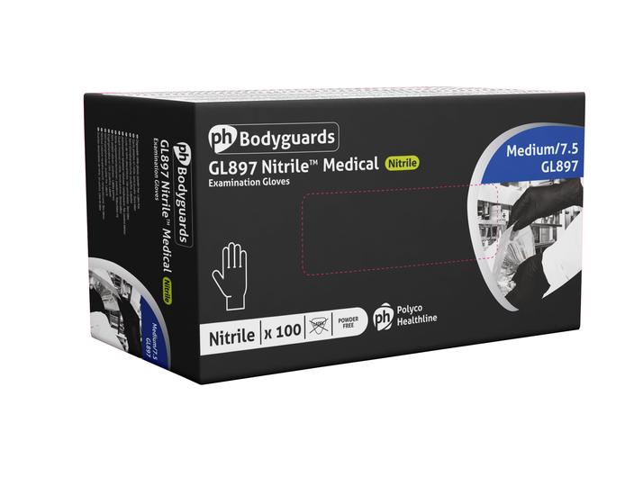 Black Nitrile, Powder Free Disposable Gloves, Large x100