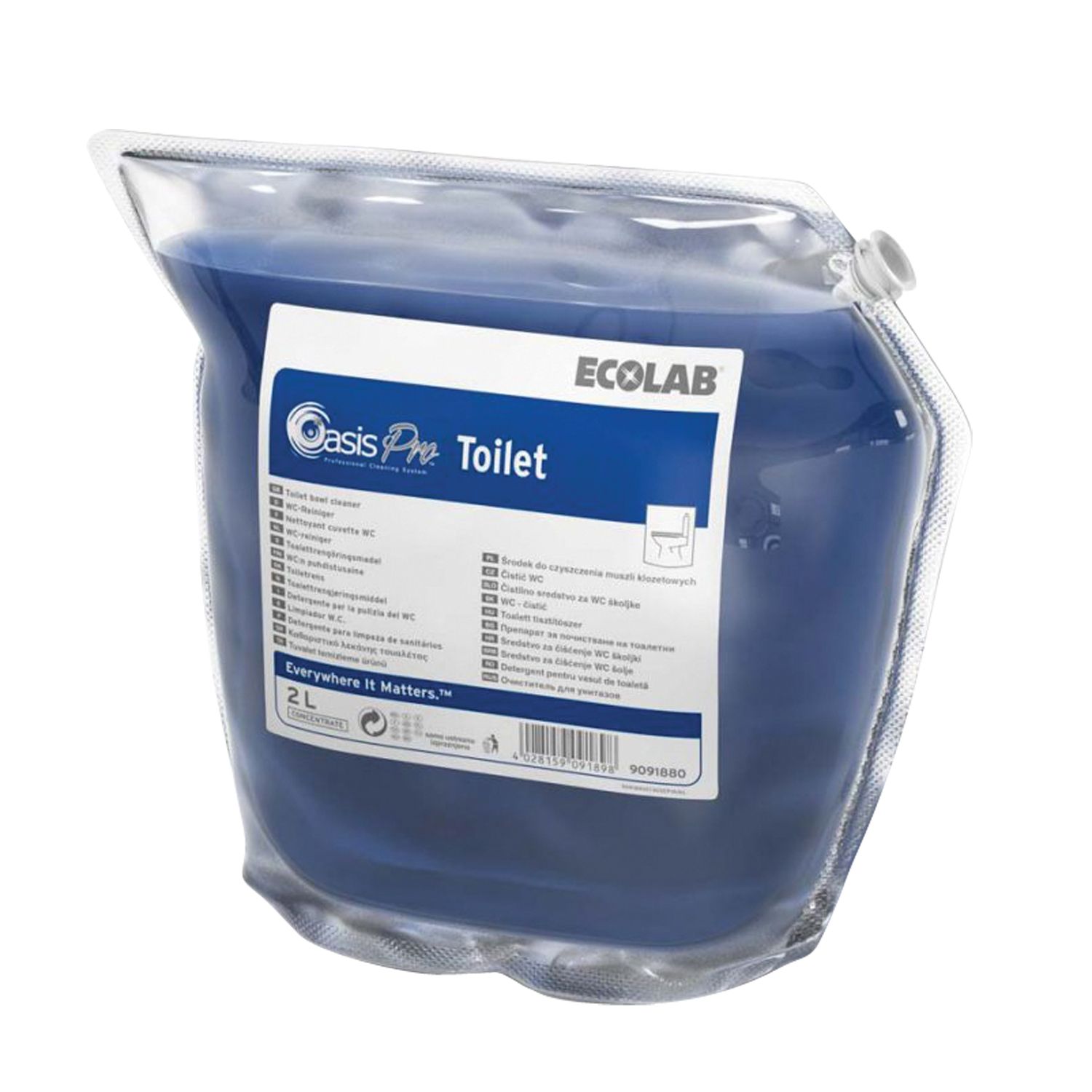 Ecolab Oasis Pro 64 Premium Toilet Cleaner 2x2 litre