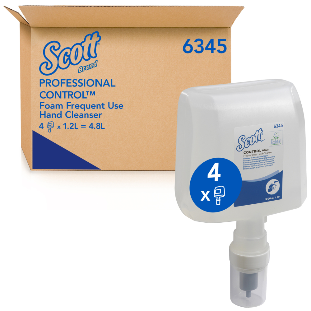 Scott Control Foam, Frequent Use Hand Cleanser 4 x 1.2l