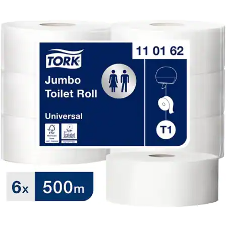 Tork Jumbo Toilet Roll x 6 Universal 1 ply