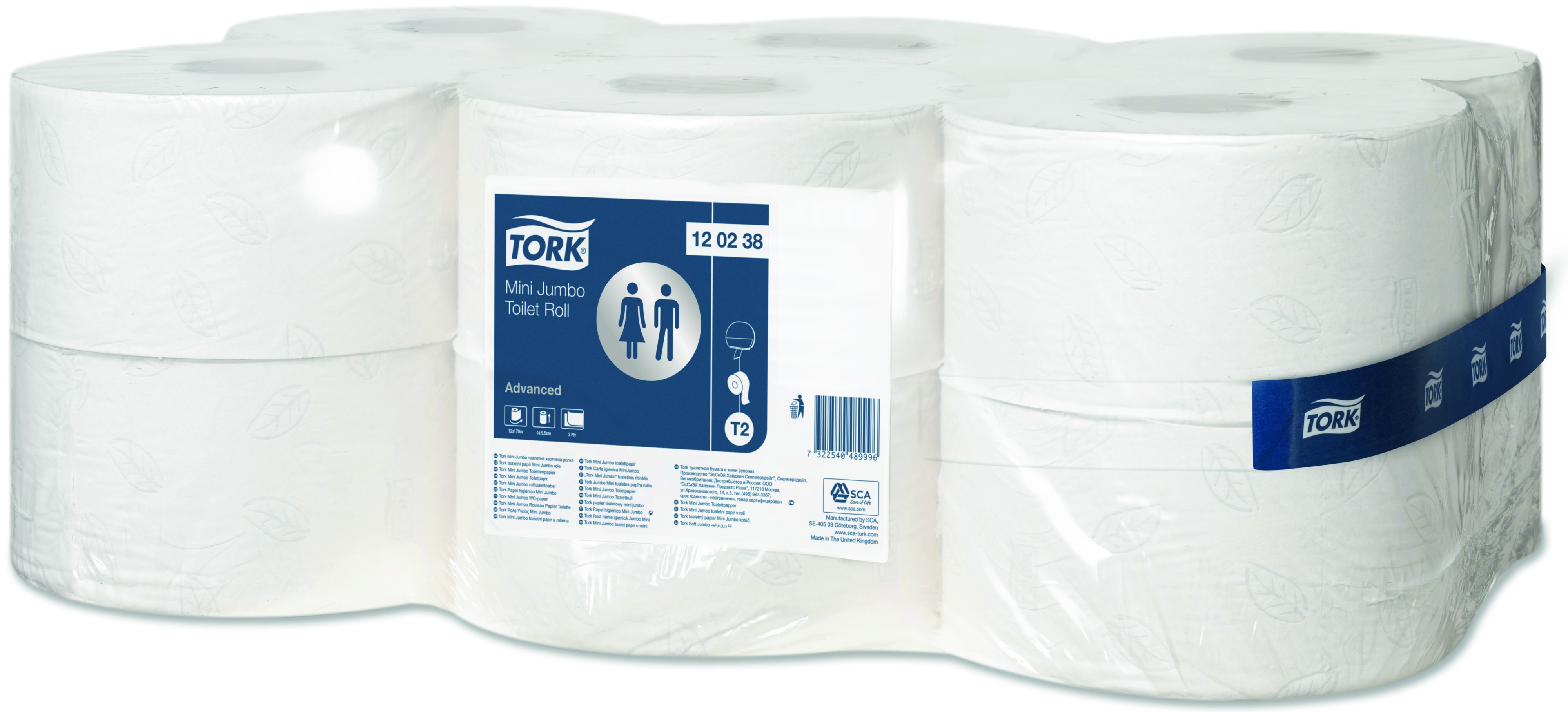 Tork Advanced Mini Jumbo 2ply 12 170m-60mm core