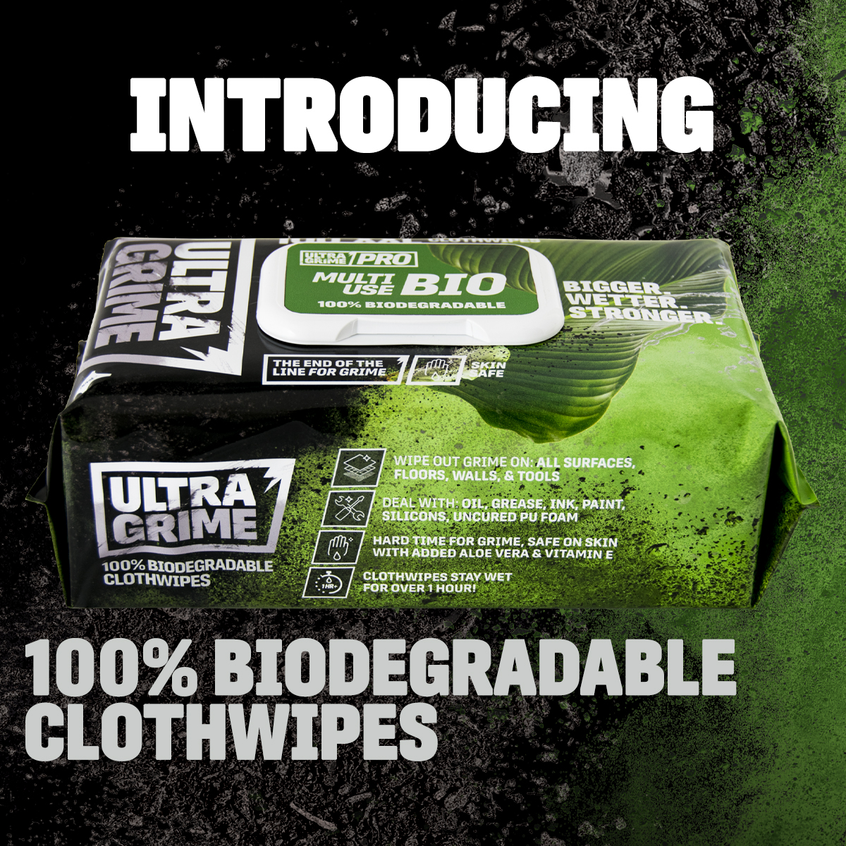 Ultra Grime Biodegradable Anti Bac Surface Wipes x100