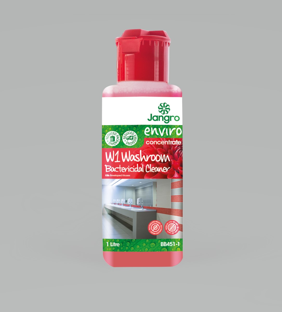 NEW W1 Washroom Bactericidal Cleaner Concentrate 1l