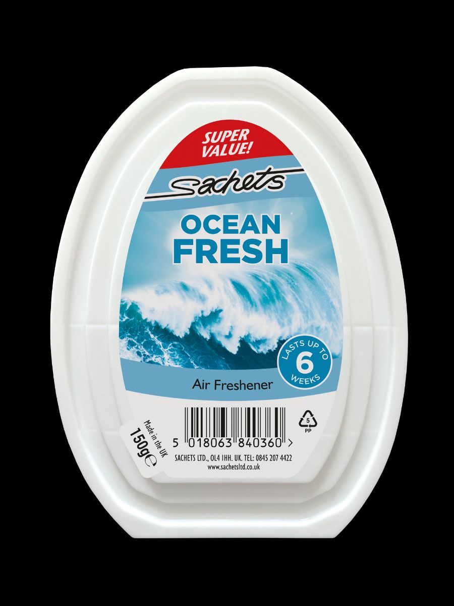 Gel Air Freshener Ocean Fresh x 12