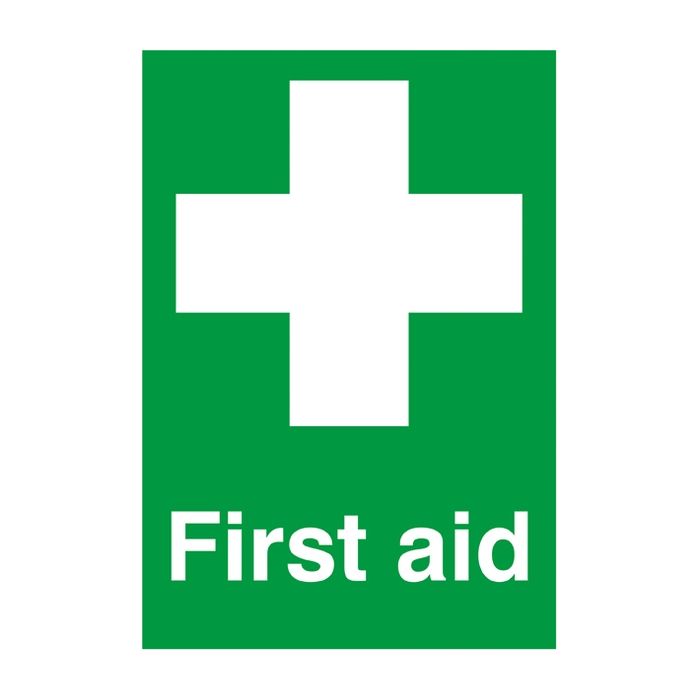 First Aid with symbol 210x148 Rigid